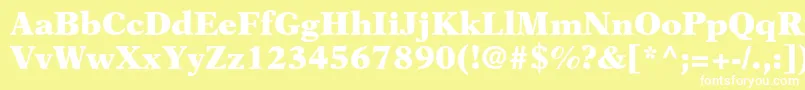 NewasterltstdBlack Font – White Fonts on Yellow Background