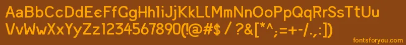 MandingaRegular Font – Orange Fonts on Brown Background