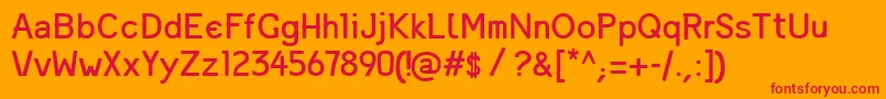 MandingaRegular Font – Red Fonts on Orange Background
