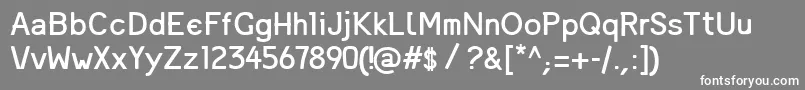 フォントMandingaRegular – 灰色の背景に白い文字