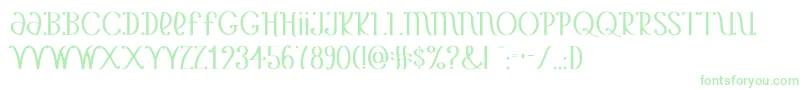 YetAnotherUnbrandedBanana Font – Green Fonts on White Background
