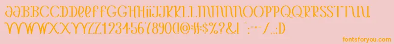 YetAnotherUnbrandedBanana Font – Orange Fonts on Pink Background