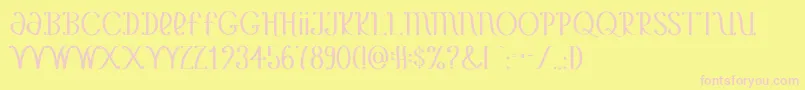 YetAnotherUnbrandedBanana Font – Pink Fonts on Yellow Background