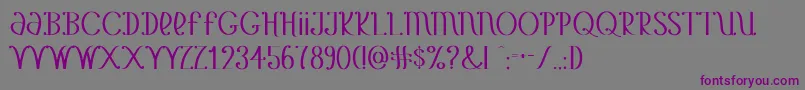 YetAnotherUnbrandedBanana Font – Purple Fonts on Gray Background