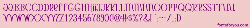 Police YetAnotherUnbrandedBanana – polices violettes sur fond rose