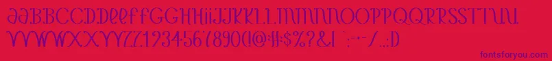 YetAnotherUnbrandedBanana Font – Purple Fonts on Red Background