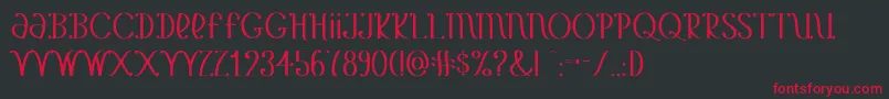 YetAnotherUnbrandedBanana Font – Red Fonts on Black Background