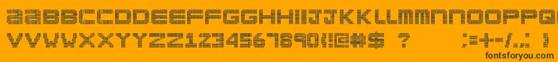 Clubland Font – Black Fonts on Orange Background