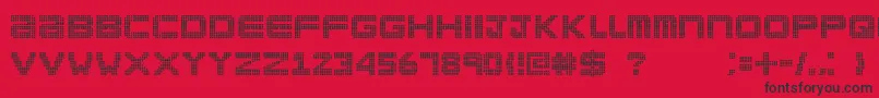 Clubland Font – Black Fonts on Red Background
