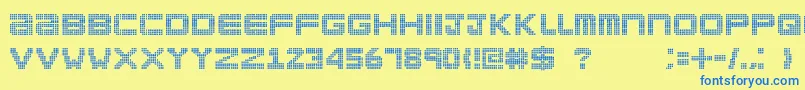 Clubland Font – Blue Fonts on Yellow Background