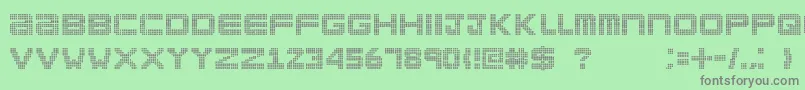 Clubland Font – Gray Fonts on Green Background