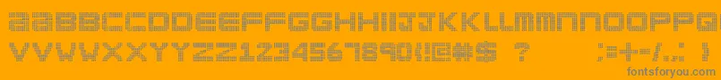 Clubland Font – Gray Fonts on Orange Background