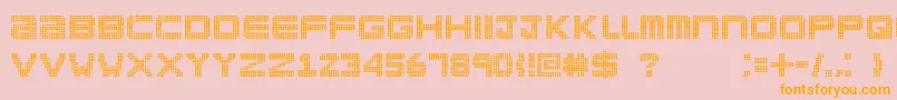 Clubland Font – Orange Fonts on Pink Background