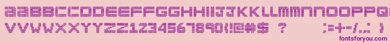 Clubland Font – Purple Fonts on Pink Background