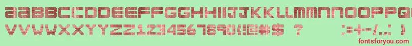 Clubland Font – Red Fonts on Green Background