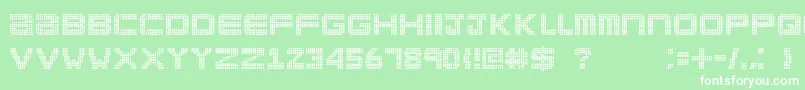 Clubland Font – White Fonts on Green Background