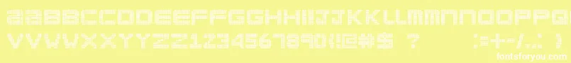 Clubland Font – White Fonts on Yellow Background