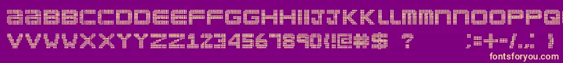 Clubland Font – Yellow Fonts on Purple Background