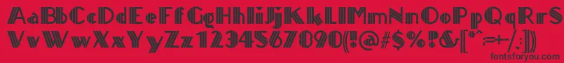 Titanick Font – Black Fonts on Red Background