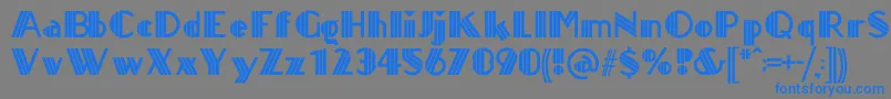 Titanick Font – Blue Fonts on Gray Background