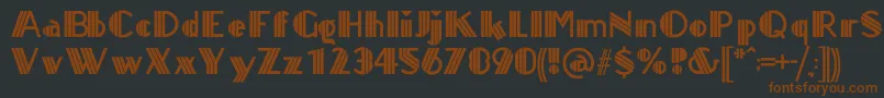 Titanick Font – Brown Fonts on Black Background