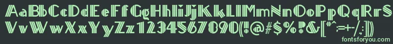 Titanick Font – Green Fonts on Black Background