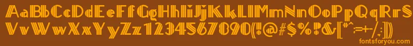 Titanick Font – Orange Fonts on Brown Background