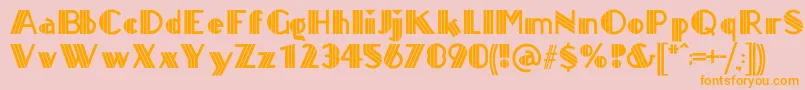 Titanick Font – Orange Fonts on Pink Background