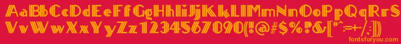 Titanick Font – Orange Fonts on Red Background