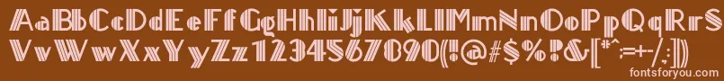 Titanick Font – Pink Fonts on Brown Background