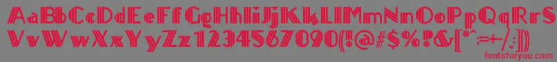 Titanick Font – Red Fonts on Gray Background