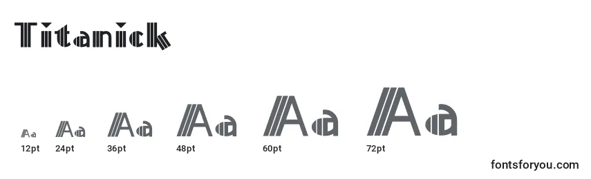 Размеры шрифта Titanick