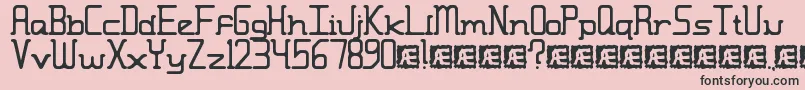 MoronicMisfireBrk Font – Black Fonts on Pink Background