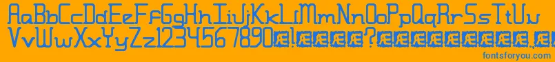 MoronicMisfireBrk Font – Blue Fonts on Orange Background