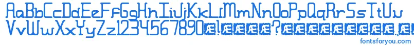 MoronicMisfireBrk Font – Blue Fonts on White Background