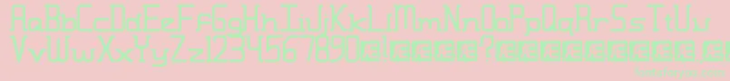MoronicMisfireBrk-Schriftart – Grüne Schriften auf rosa Hintergrund