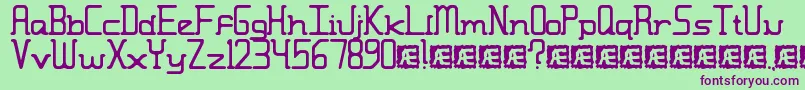 MoronicMisfireBrk Font – Purple Fonts on Green Background