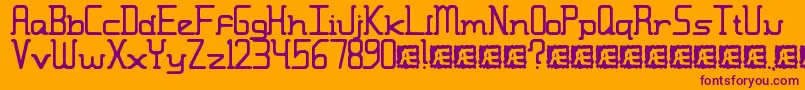 MoronicMisfireBrk Font – Purple Fonts on Orange Background