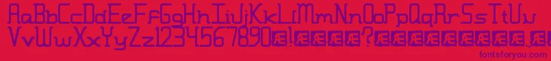 MoronicMisfireBrk Font – Purple Fonts on Red Background