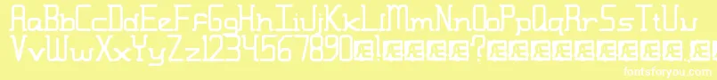 MoronicMisfireBrk Font – White Fonts on Yellow Background