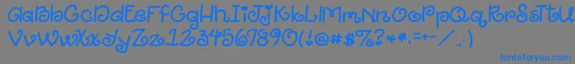 2peasGiggle Font – Blue Fonts on Gray Background