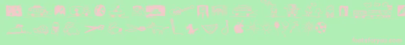 PfkidsLilstuff Font – Pink Fonts on Green Background