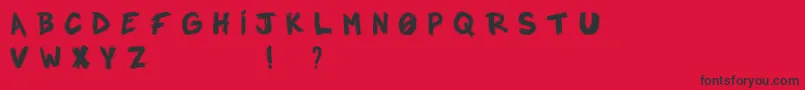 Notadroplight Font – Black Fonts on Red Background