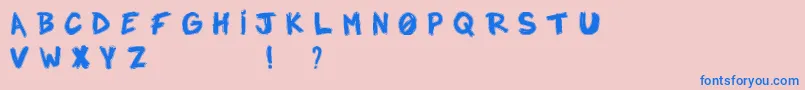 Notadroplight Font – Blue Fonts on Pink Background