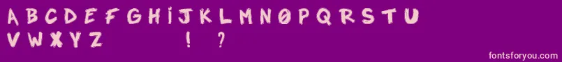 Notadroplight Font – Pink Fonts on Purple Background