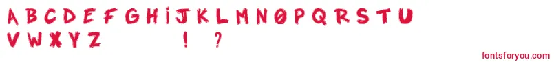 Notadroplight Font – Red Fonts on White Background