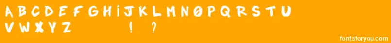 Notadroplight Font – White Fonts on Orange Background