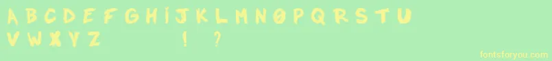 Notadroplight Font – Yellow Fonts on Green Background