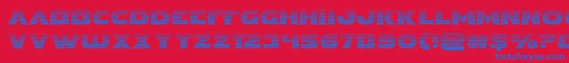 Indigodemongrad Font – Blue Fonts on Red Background
