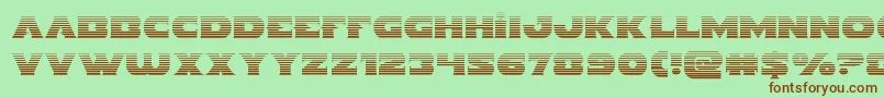 Indigodemongrad-fontti – ruskeat fontit vihreällä taustalla
